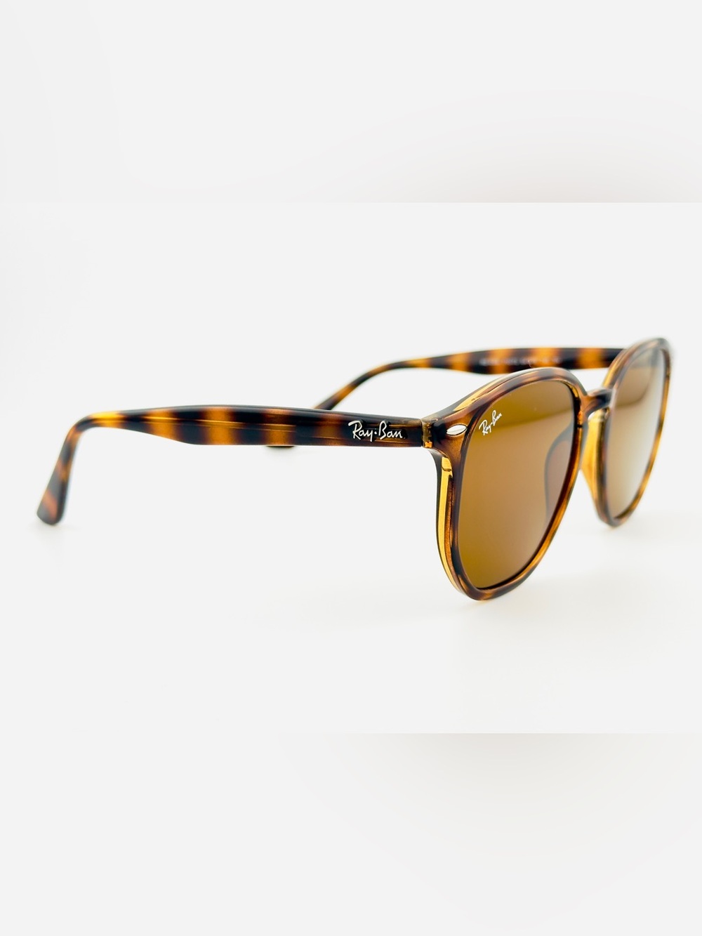 Ray-Ban Sunglasses RB4306 Polished Light Havana Frame B-15 Brown Lenses UNISEX! - Picture 9 of 14